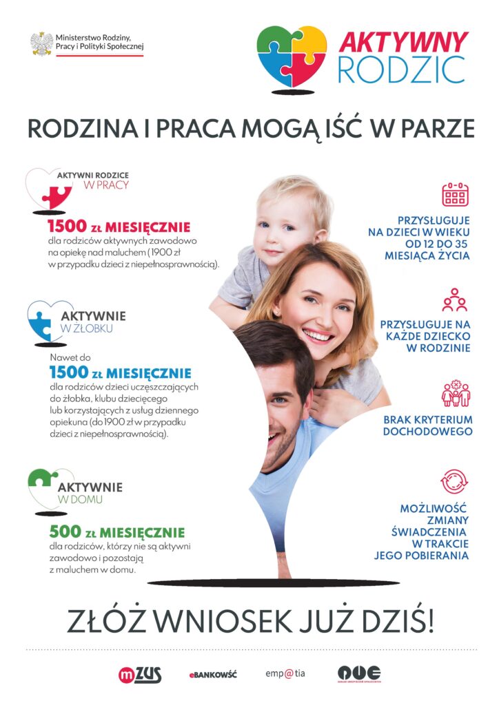 Plakat aktywny rodzic