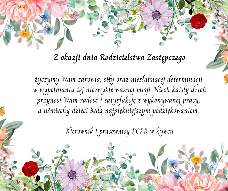 Życzenia z okazji Dnia Rodzicielstwa Zastępczego